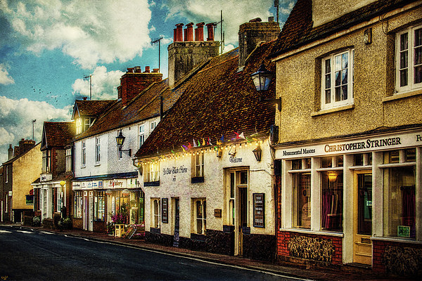 High Street Rottingdean Picture Board by Chris Lord