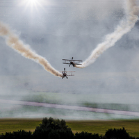 Buy canvas prints of  Barnstormers, Late Afternoon Smoking Session! by Chris Lord