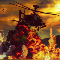 Buy canvas prints of  Apache Apocalypse by Chris Lord