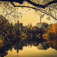 Buy canvas prints of  Belvedere Castle In Autumn by Chris Lord