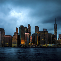 Buy canvas prints of  Manhattan At Dawn by Chris Lord