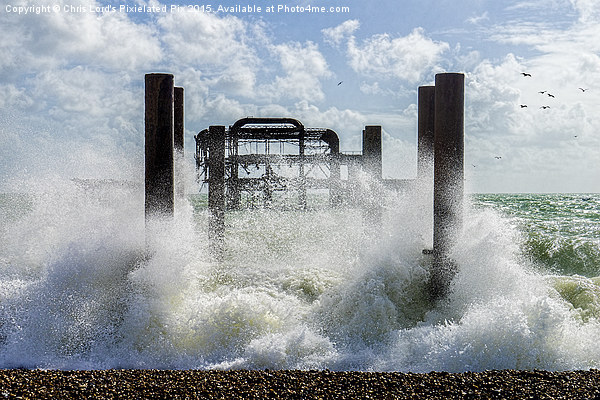  West Pier Splash Picture Board by Chris Lord