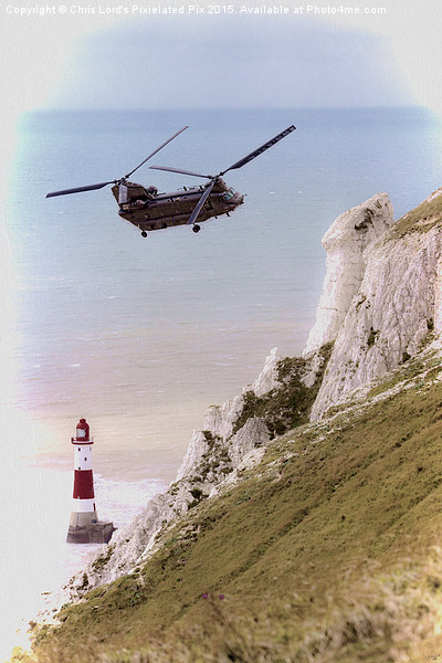A Chinook At Beachy Head Picture Board by Chris Lord
