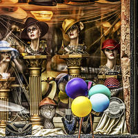 Buy canvas prints of The Lady's Hat Shop by Chris Lord