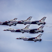 Buy canvas prints of USAF Thunderbirds Display Team by Chris Lord