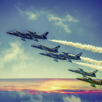 Buy canvas prints of The Breitling Jet Team by Chris Lord