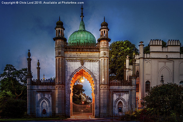  Brighton's Indian Gateway at Dawn Picture Board by Chris Lord