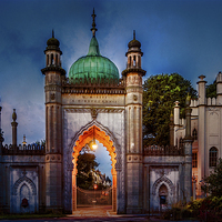 Buy canvas prints of  Brighton's Indian Gateway at Dawn by Chris Lord