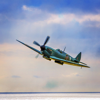 Buy canvas prints of  Reconnaissance Spitfire by Chris Lord