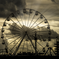Buy canvas prints of Cloudy Day At The Steam Fair by Chris Lord