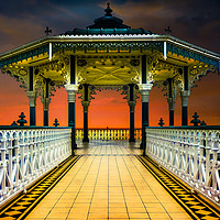 Buy canvas prints of The Brighton Seafront Bandstand  by Chris Lord