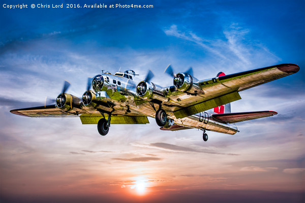 Boeing B-17G Flying Fortress "Yankee Lady" Picture Board by Chris Lord