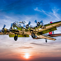 Buy canvas prints of Boeing B-17G Flying Fortress "Yankee Lady" by Chris Lord
