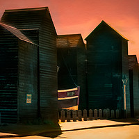 Buy canvas prints of Fishermans Net Huts In Hastings by Chris Lord
