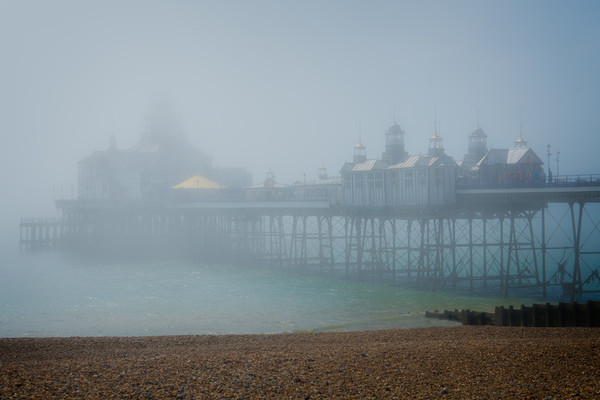 A Foggy Morning In Eastbourne Picture Board by Chris Lord