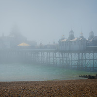 Buy canvas prints of A Foggy Morning In Eastbourne by Chris Lord