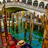 Buy canvas prints of The Rialto Bridge On The Grand Canal In Venice by Chris Lord