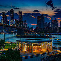 Buy canvas prints of Sunset At Brooklyn Bridge Park by Chris Lord