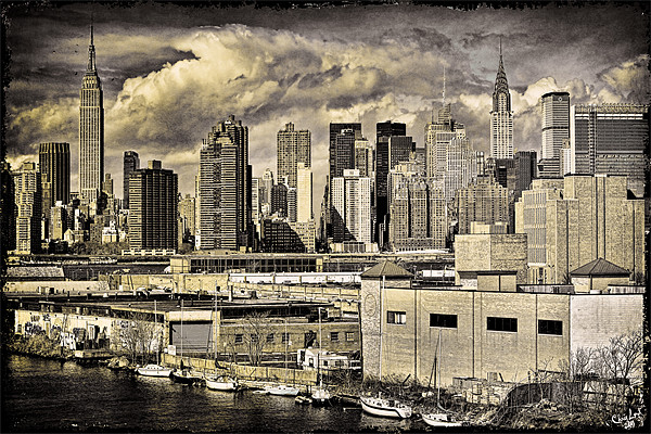 Manhattan From Queens Picture Board by Chris Lord