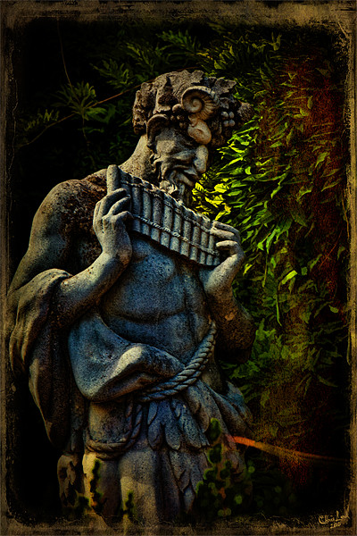 Pagan Pan Plays his Pipes Picture Board by Chris Lord