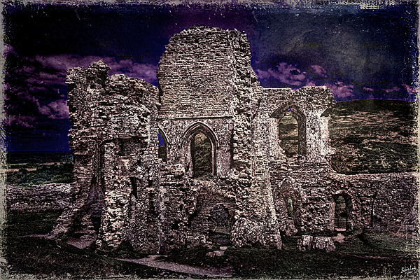 The Chapel Ruins At Corfe Castle Picture Board by Chris Lord