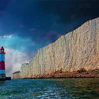 Buy canvas prints of Beachy Head Lighthouse by Chris Lord