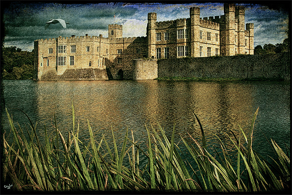 Leeds Castle Across The Moat Picture Board by Chris Lord