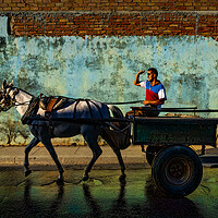Buy canvas prints of Cuban Horse And Cart In Trinidad De Cuba by Chris Lord