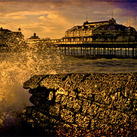 Buy canvas prints of West Pier Splash by Chris Lord