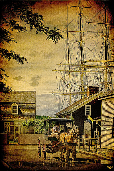 An Evening In Mystic Seaport Picture Board by Chris Lord