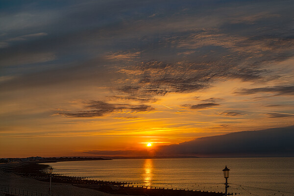 Sunrise On The Beach At Eastbourne Picture Board by Chris Lord