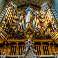 Buy canvas prints of The Pipe Organ At Lancing College by Chris Lord