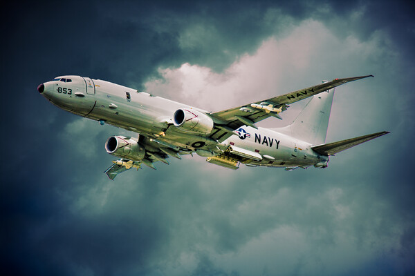 Boeing P-8A Poseidon Maritime Warfare Jet Aircraft Picture Board by Chris Lord