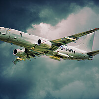 Buy canvas prints of Boeing P-8A Poseidon Maritime Warfare Jet Aircraft by Chris Lord