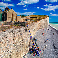 Buy canvas prints of Birling Gap Beach by Chris Lord