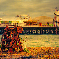 Buy canvas prints of Vintage Capstan On Brighton Beach by Chris Lord
