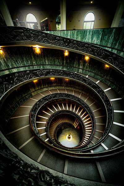 The Vatican Spiral Staircase Again Picture Board by Chris Lord