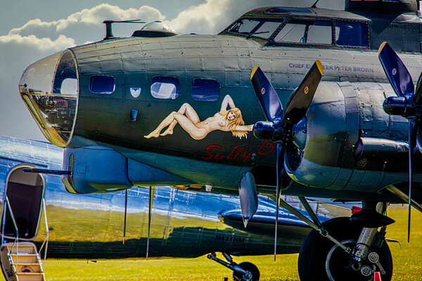 Sally B Nose Art Picture Board by Chris Lord