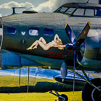 Buy canvas prints of Sally B Nose Art by Chris Lord
