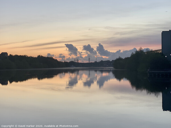River Tees sunrise Picture Board by David Harker