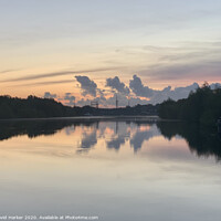 Buy canvas prints of River Tees sunrise by David Harker
