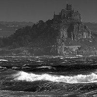 Buy canvas prints of Rough sea in Mounts Bay by Karl Butler