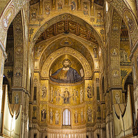 Buy canvas prints of Inside Monreale Cathederal by Lynne Morris (Lswpp)