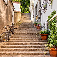 Buy canvas prints of Steps and Bikes by Lynne Morris (Lswpp)