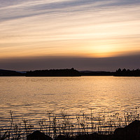 Buy canvas prints of Winter Sunset over Gladhouse Reservoir by Lynne Morris (Lswpp)