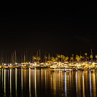 Buy canvas prints of Puerto Pollensa At Night by Lynne Morris (Lswpp)