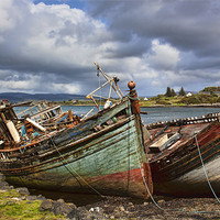 Buy canvas prints of Boats at Salen by Lynne Morris (Lswpp)