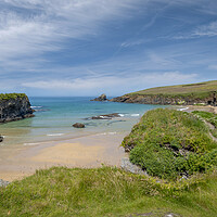 Buy canvas prints of The sands of trevone bay north cornwall by Eddie John