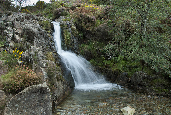 Snowdonia Waterfall Picture Board by Eddie John