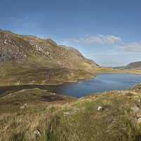 Buy canvas prints of Llyn Idwal panorama  - Snowdonia by Eddie John